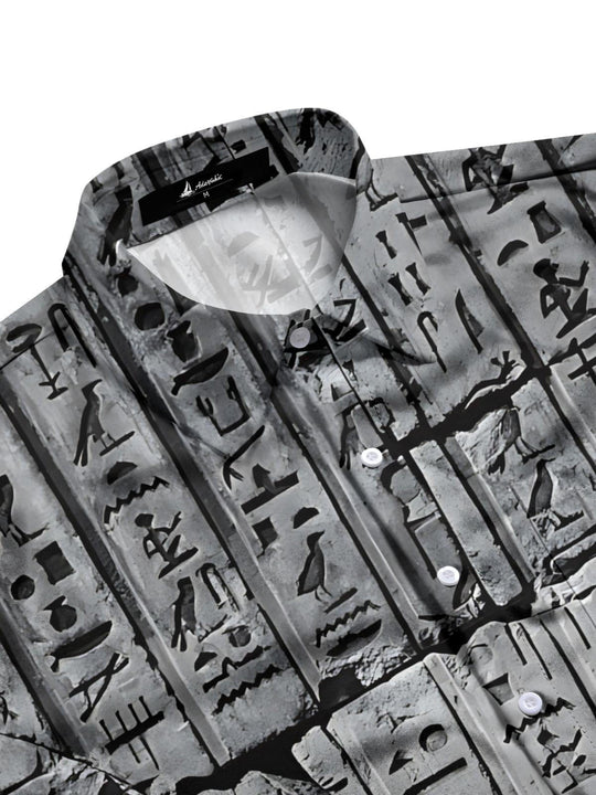 men's classic print shirt side view