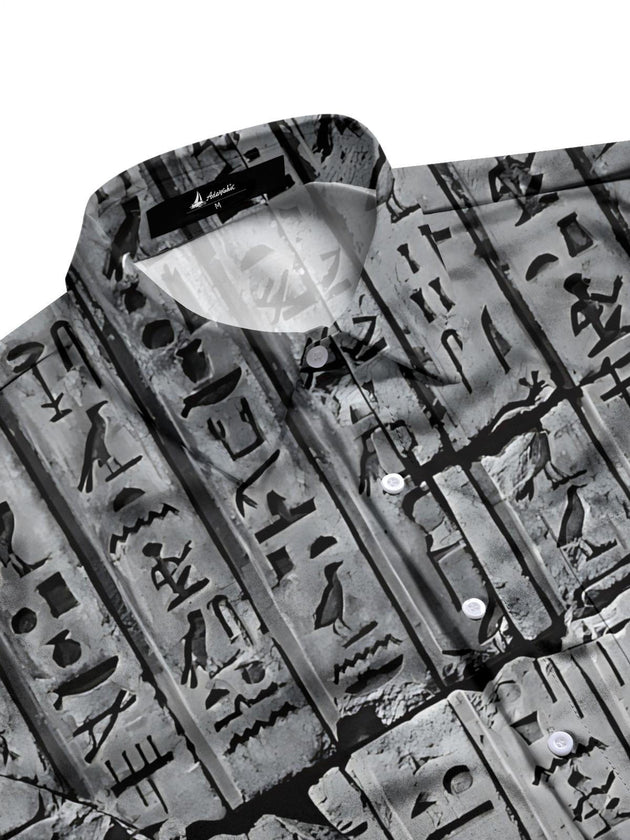 men's classic print shirt side view