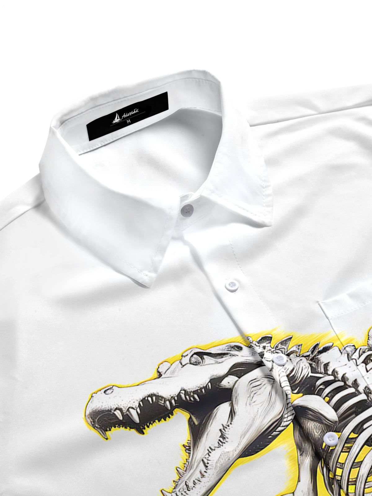 Crocodile Print Men's Pocket Short Sleeve Shirts