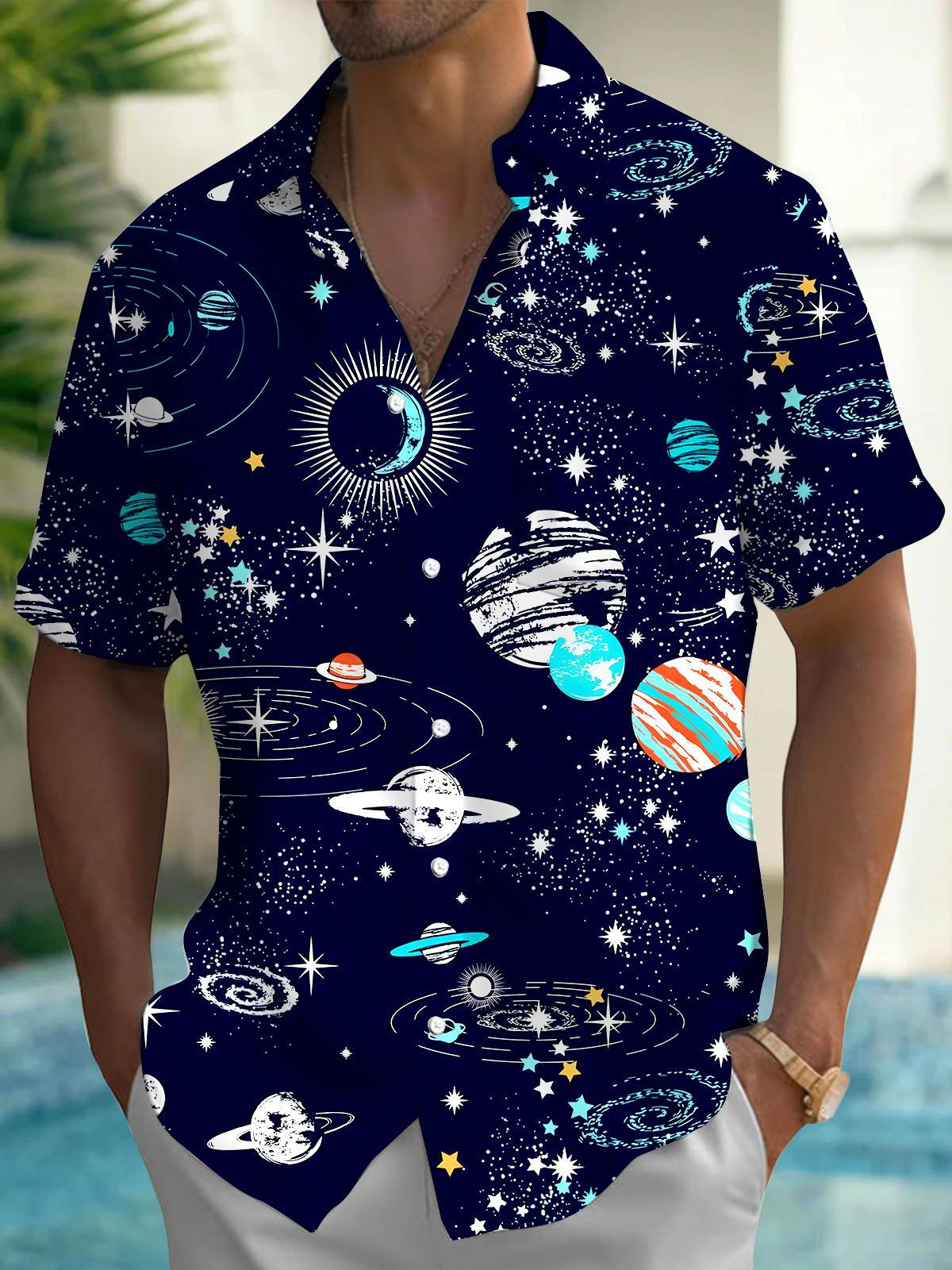 Universe Men's Pocket Short Sleeve Shirts