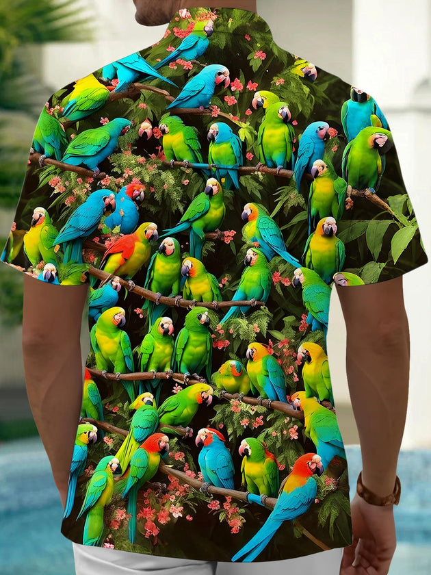 men's aloha shirt back view