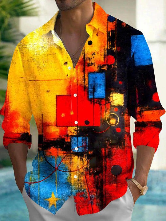 men's tie dye shirt front view