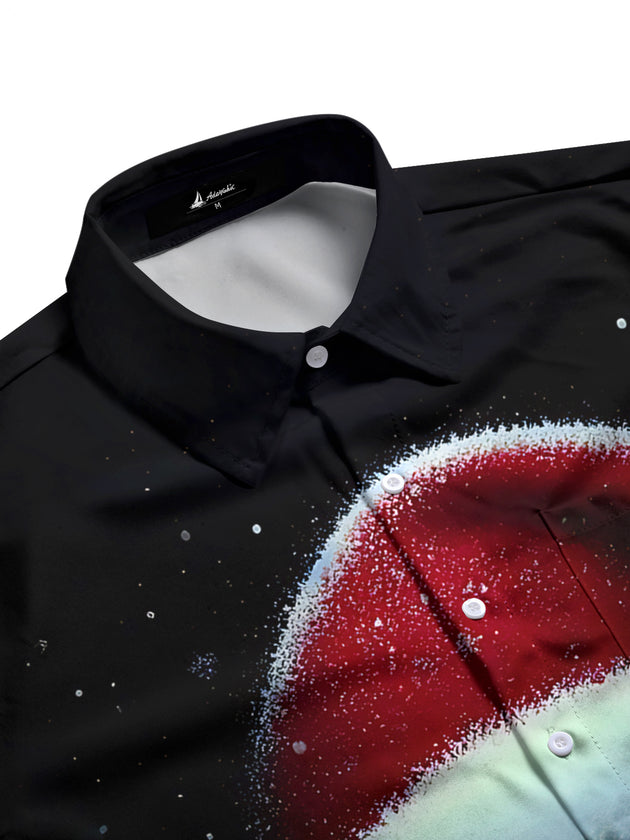 men's festive shirt side view