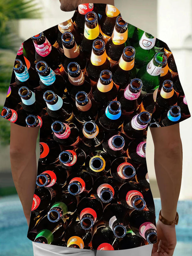 men's novelty print shirt back view