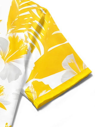 men's Hawaiian shirt close-up short sleeve