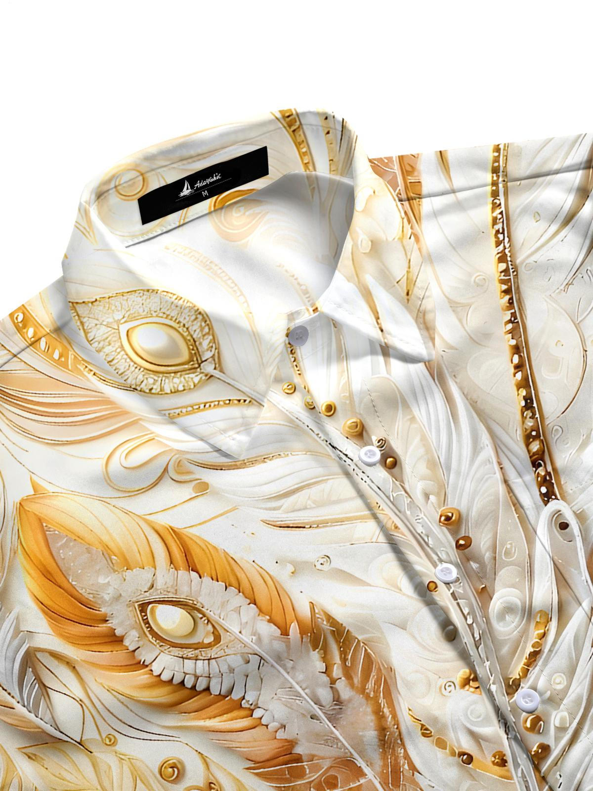 Feathers Men's Pocket Short Sleeve Shirts