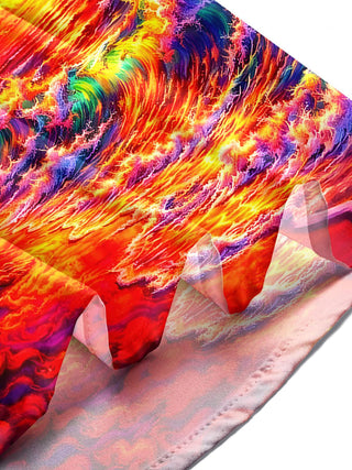 Men's Hawaiian coconut tree pocket short sleeve shirt lifestyle beach vacation