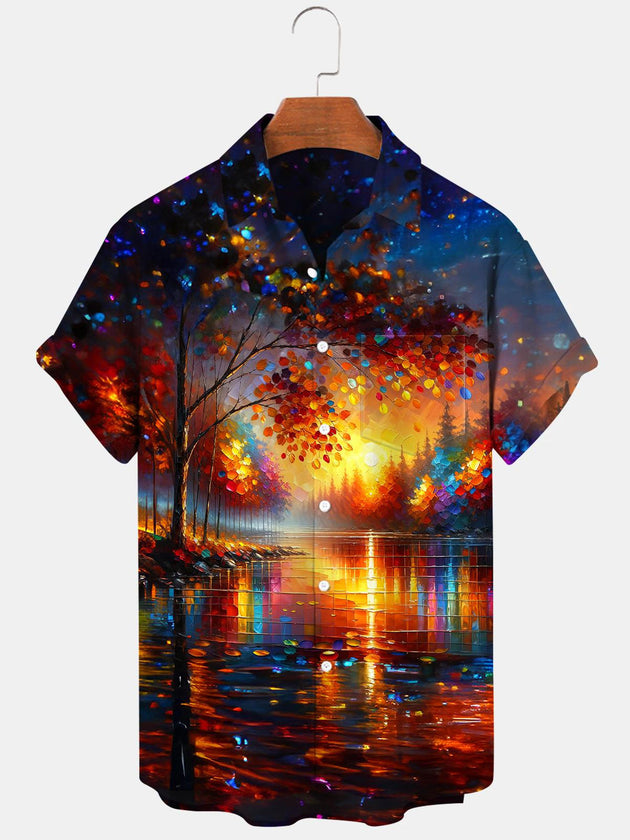 men's short sleeve shirt front view