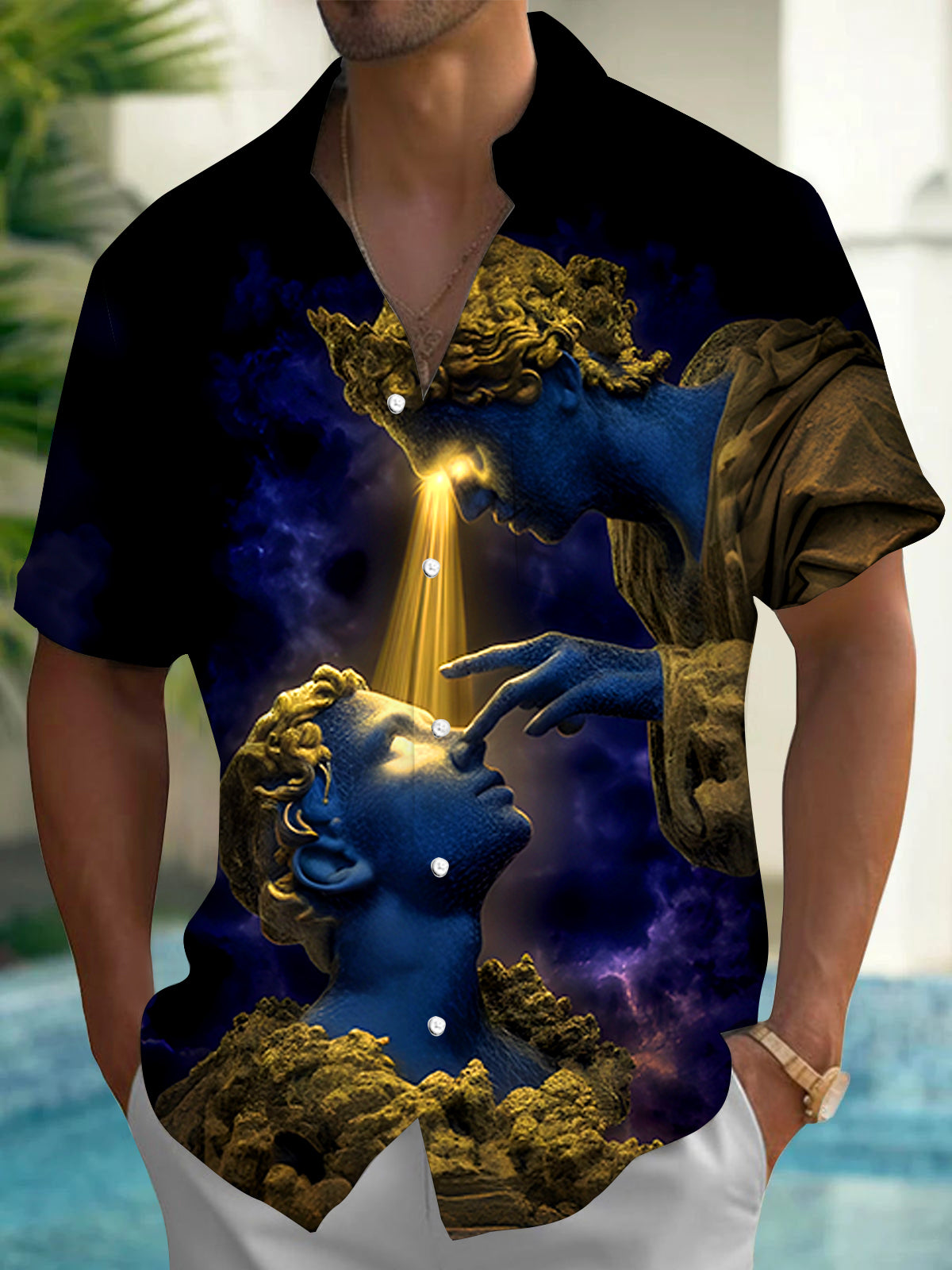 Sculpture Men's Pocket Short Sleeve Shirts