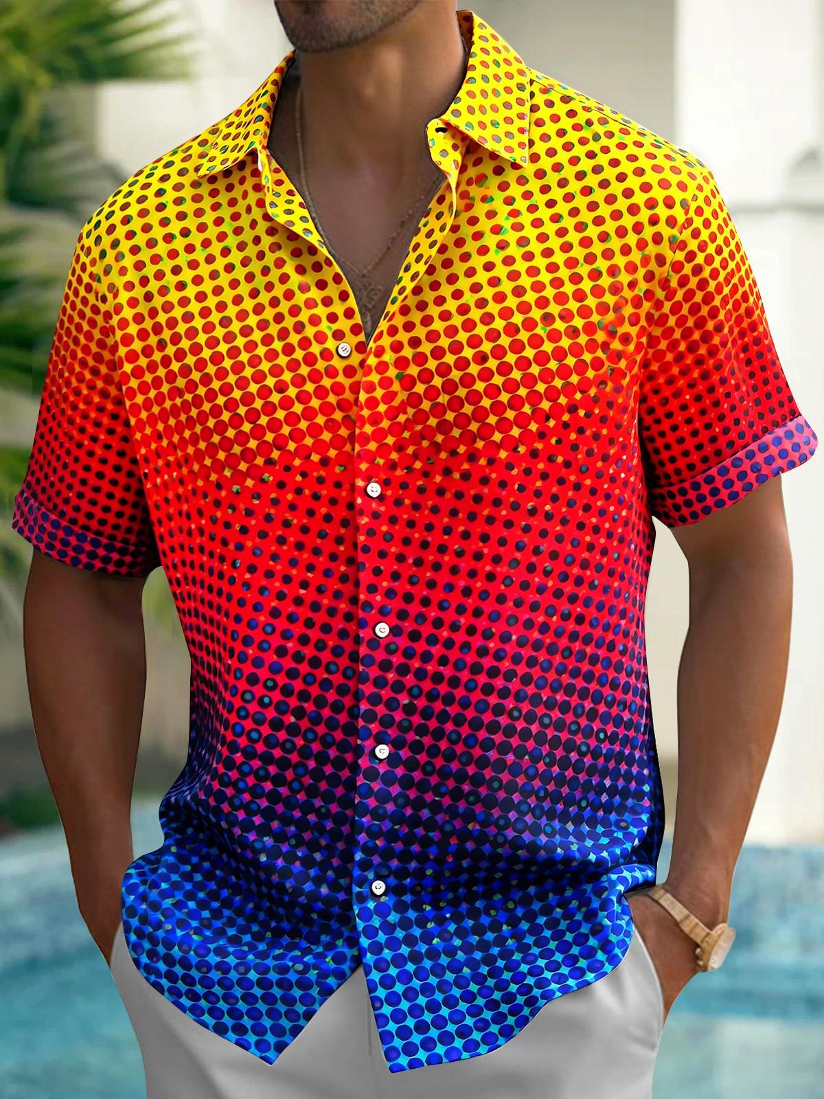 Geometry Men's Pocket Short Sleeve Shirts