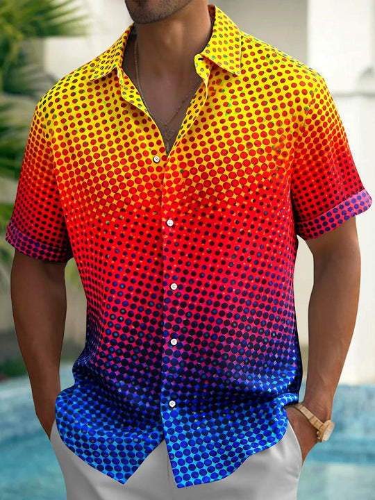 Geometry Men's Pocket Short Sleeve Shirts