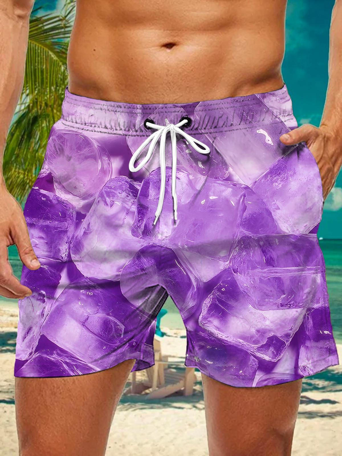 Ice Print Men's Print Pocket Shorts