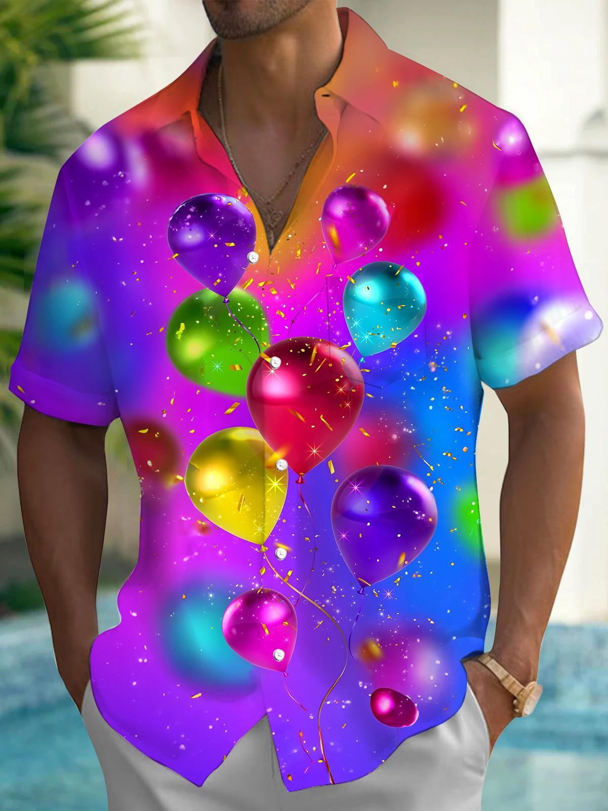 Balloon Men's Pocket Short Sleeve Shirts