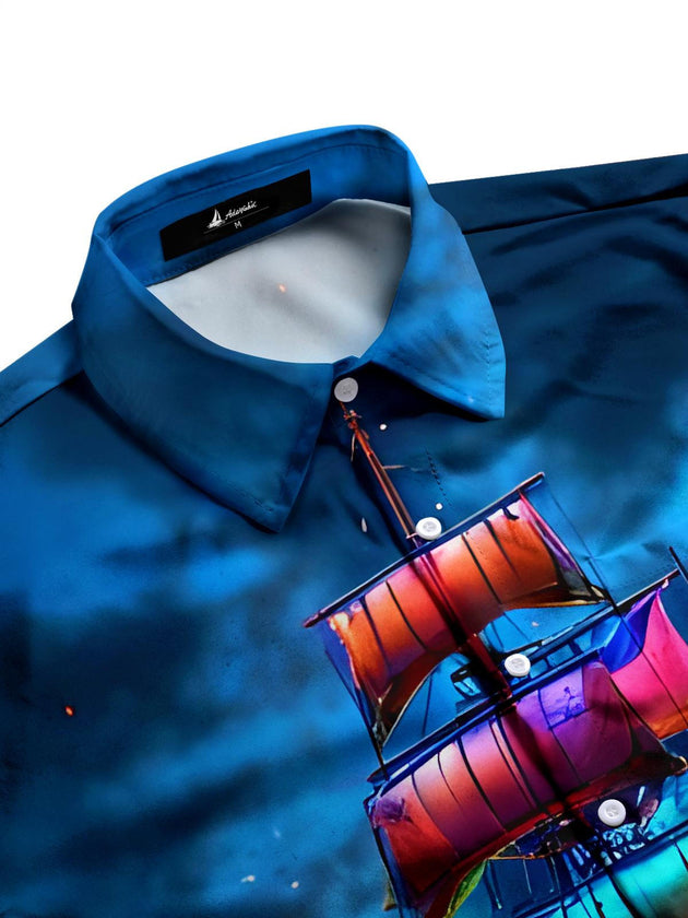 men's short sleeve shirt side view