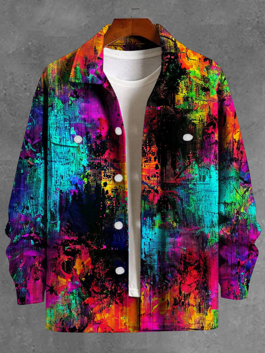 men's tie dye shirt front view