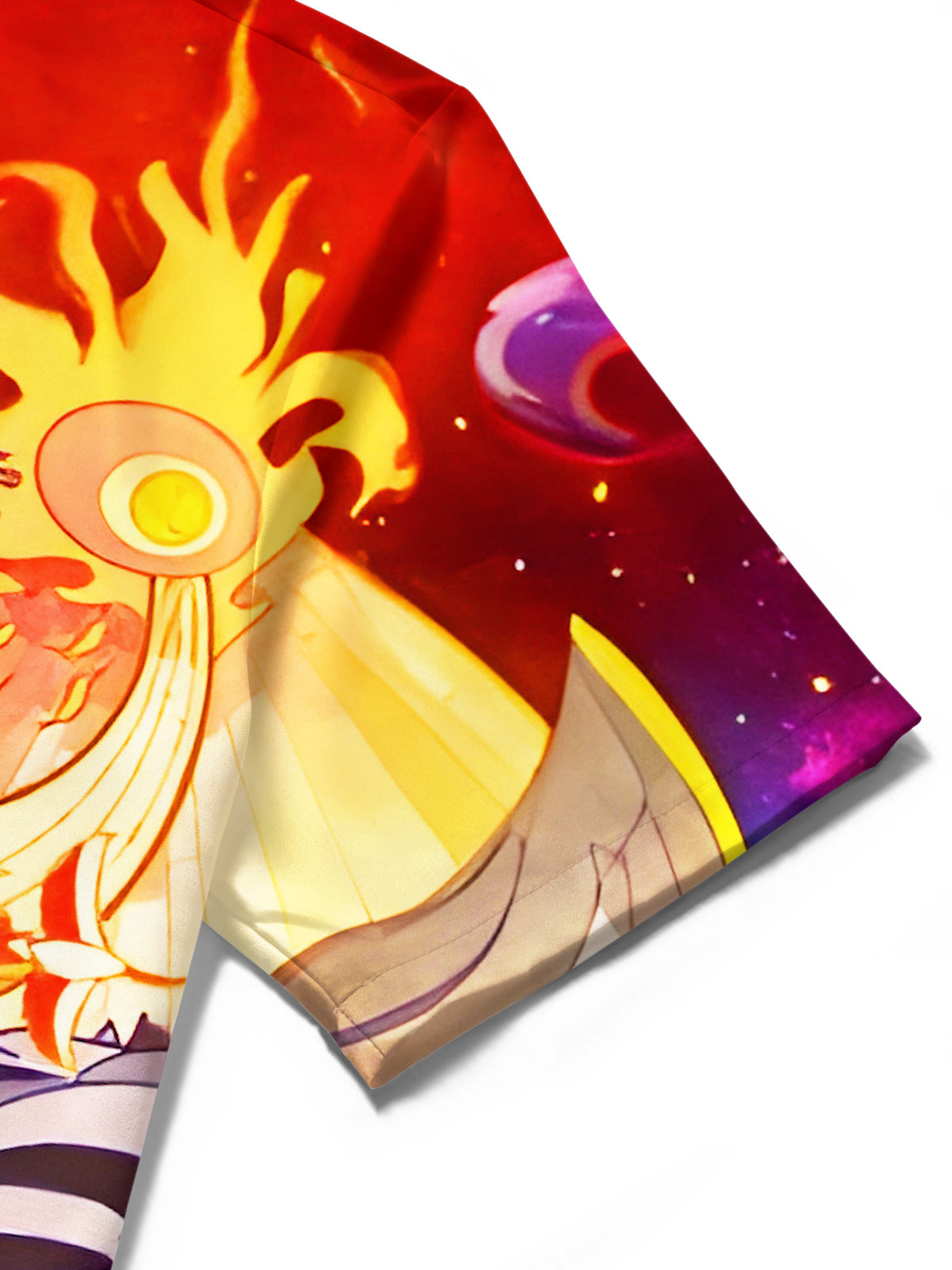 Fun Art Abstract Water Fire Men's Pocket Short Sleeve Shirts