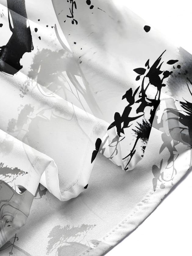 men's art print shirt summer vacation