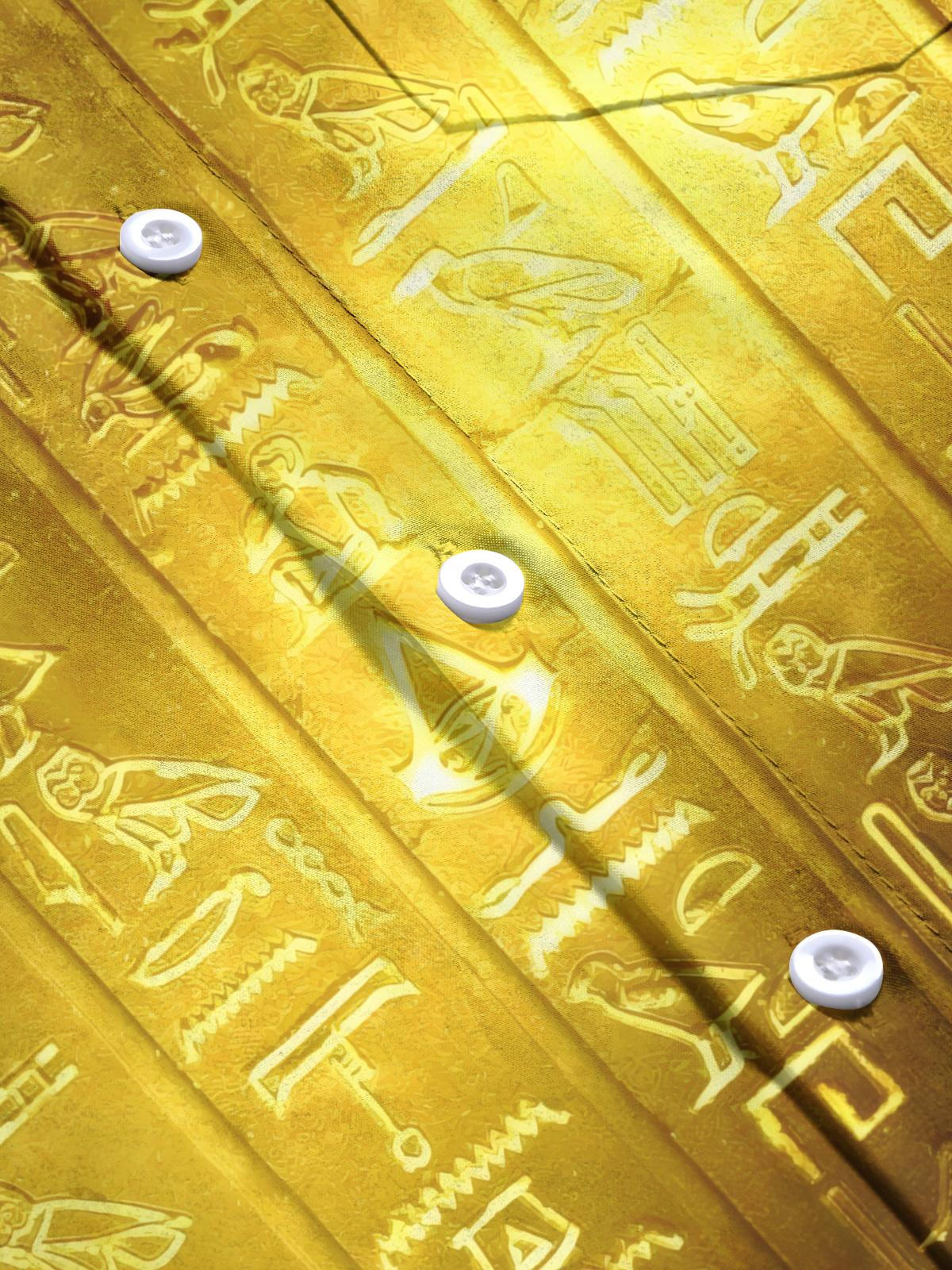 Vintage Engraving Art Print Men's Pocket Short Sleeve Shirts