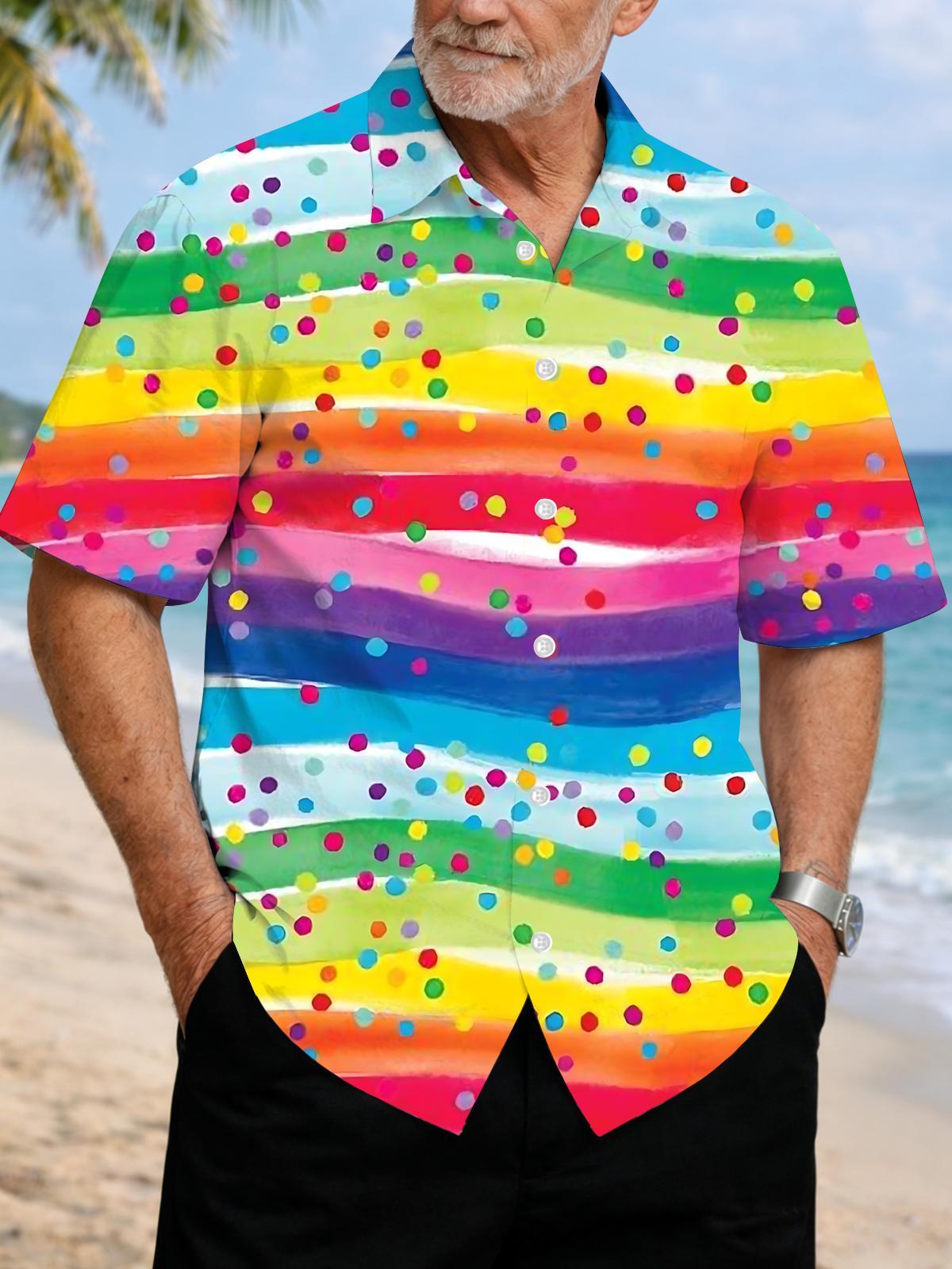 men's geometric print shirt front view