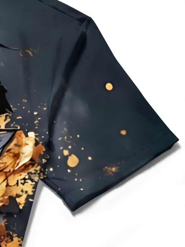 men's art print shirt summer vacation