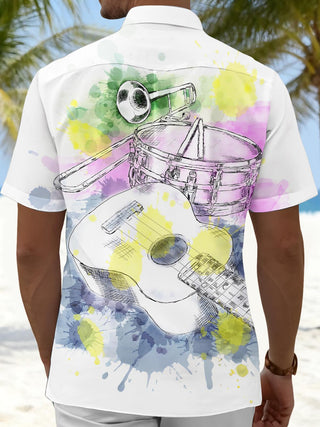 men's band shirt back view