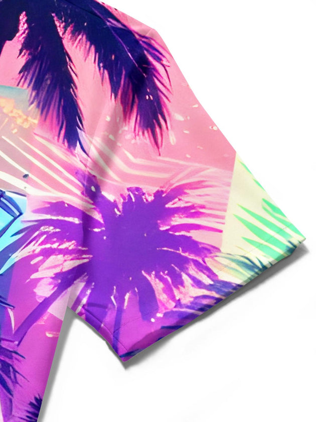 men's Hawaiian shirt close-up short sleeve