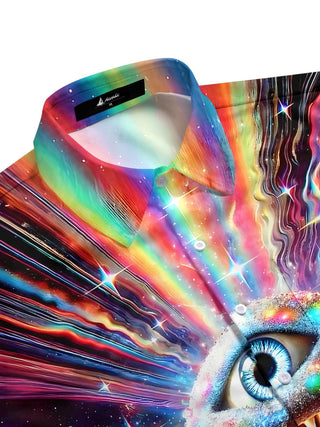 men's tie-dye shirt side view