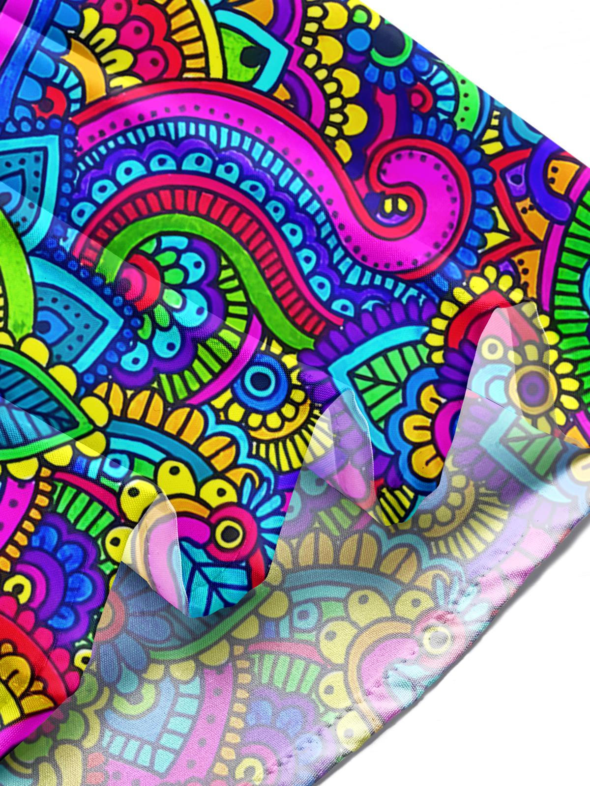 Floral Men's Pocket Long Sleeve Shirts