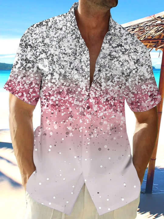 men's gradient print shirt front view