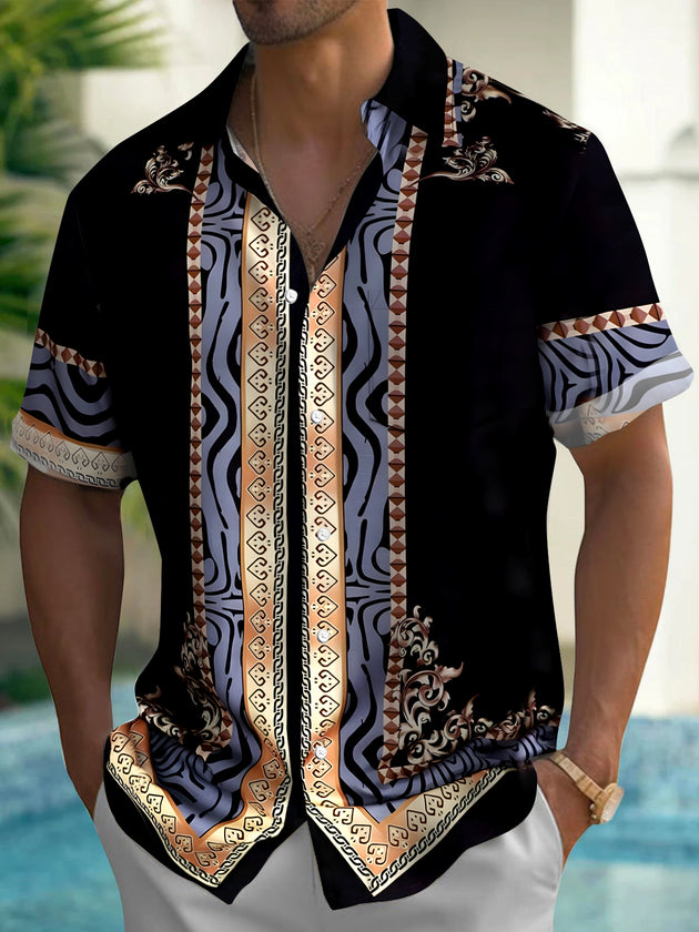 men's floral shirt front view