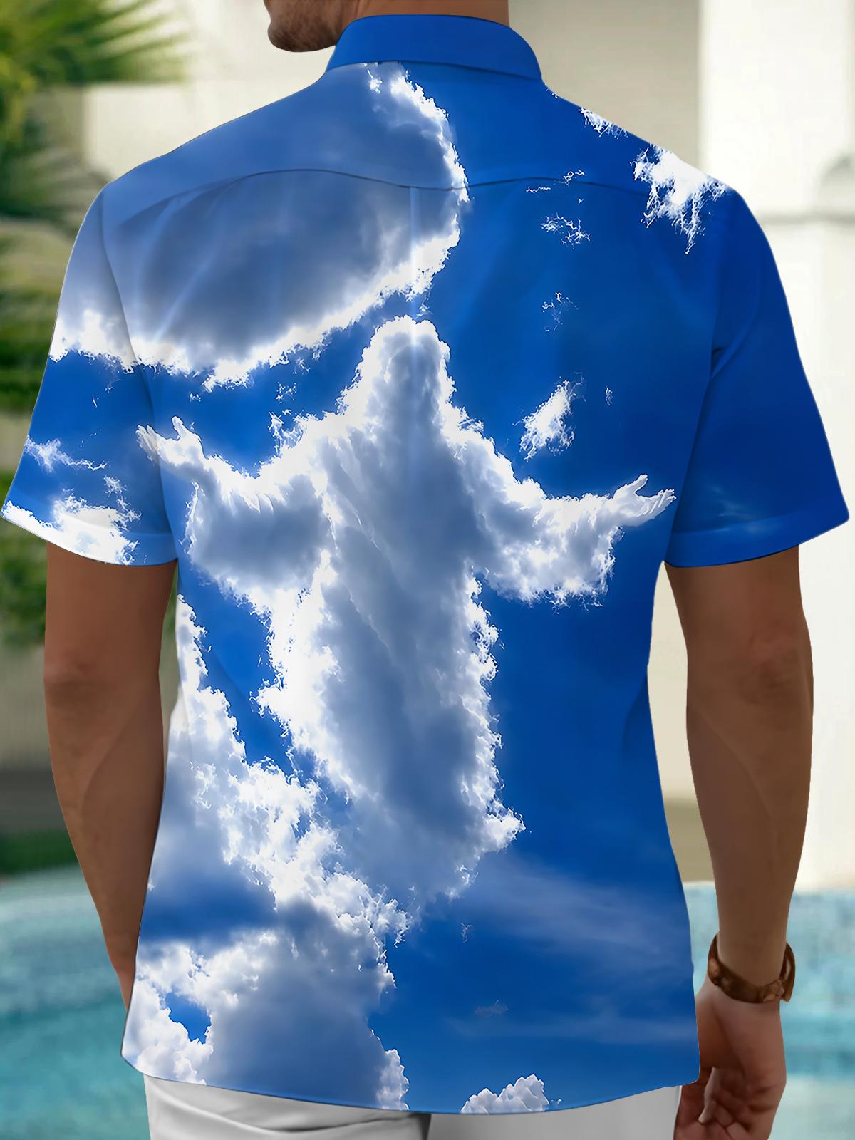 Jesus Men's Pocket Short Sleeve Shirts