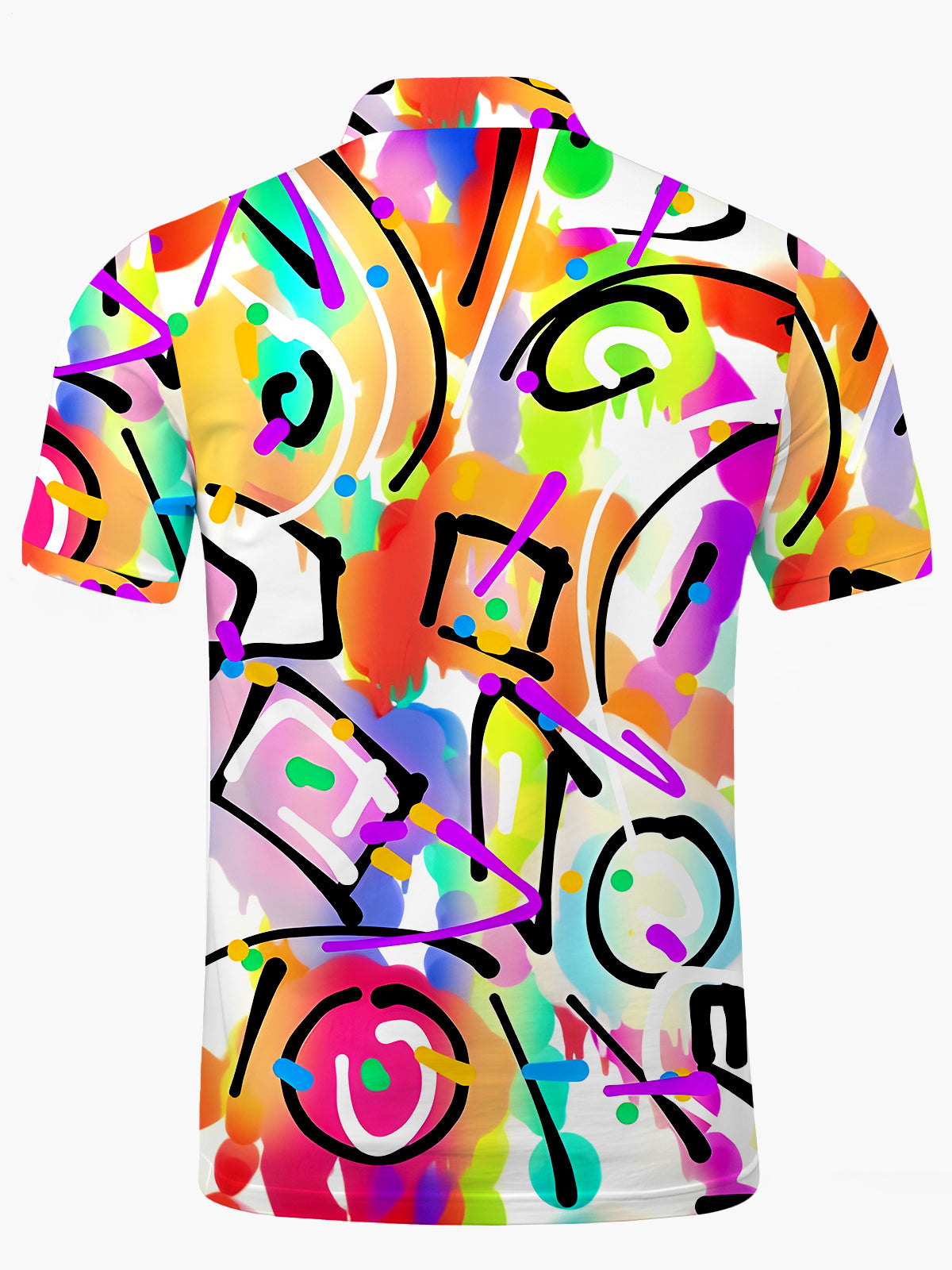 Geometry Men's Short Sleeve Button Polo Shirt