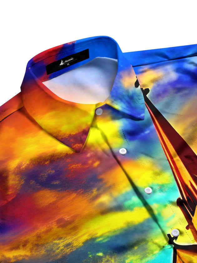 men's tropical shirt side view
