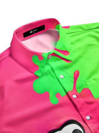 men's artistic pattern shirt side view