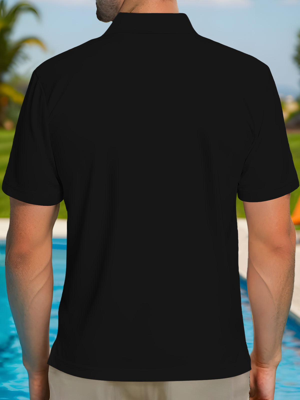 Geometry Men's Short Sleeve Button Polo Shirt