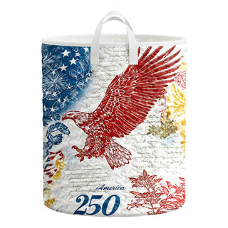 Men's red white blue quilted shirt lifestyle scene for Independence Day vacation