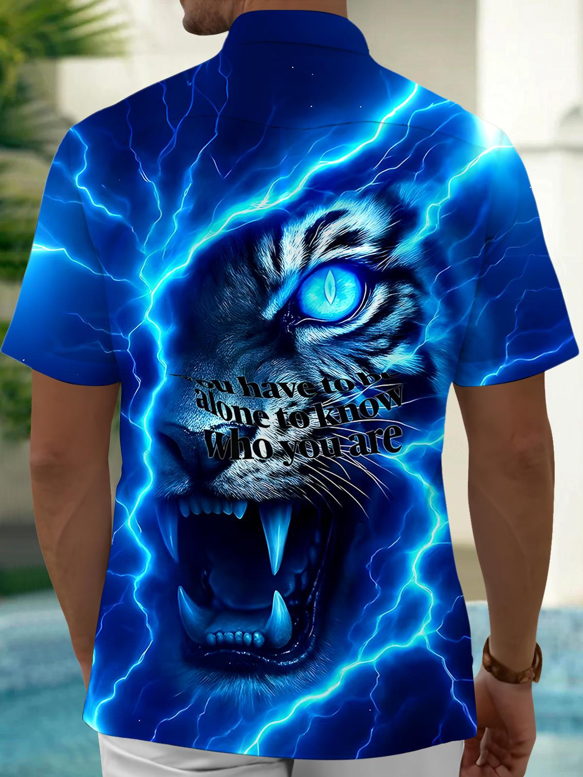 Cat Men's Pocket Short Sleeve Shirts