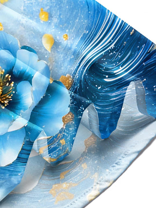 men's blue floral shirt summer vacation