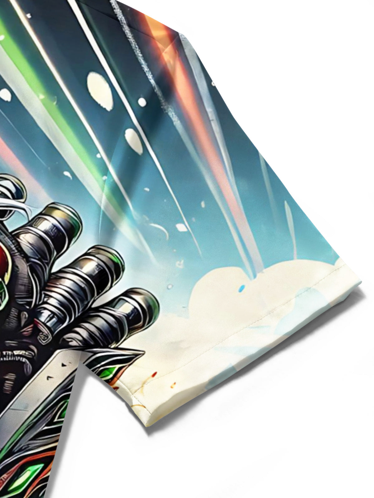 Christmas Santa Claus Print Men's Pocket Short Sleeve Shirts