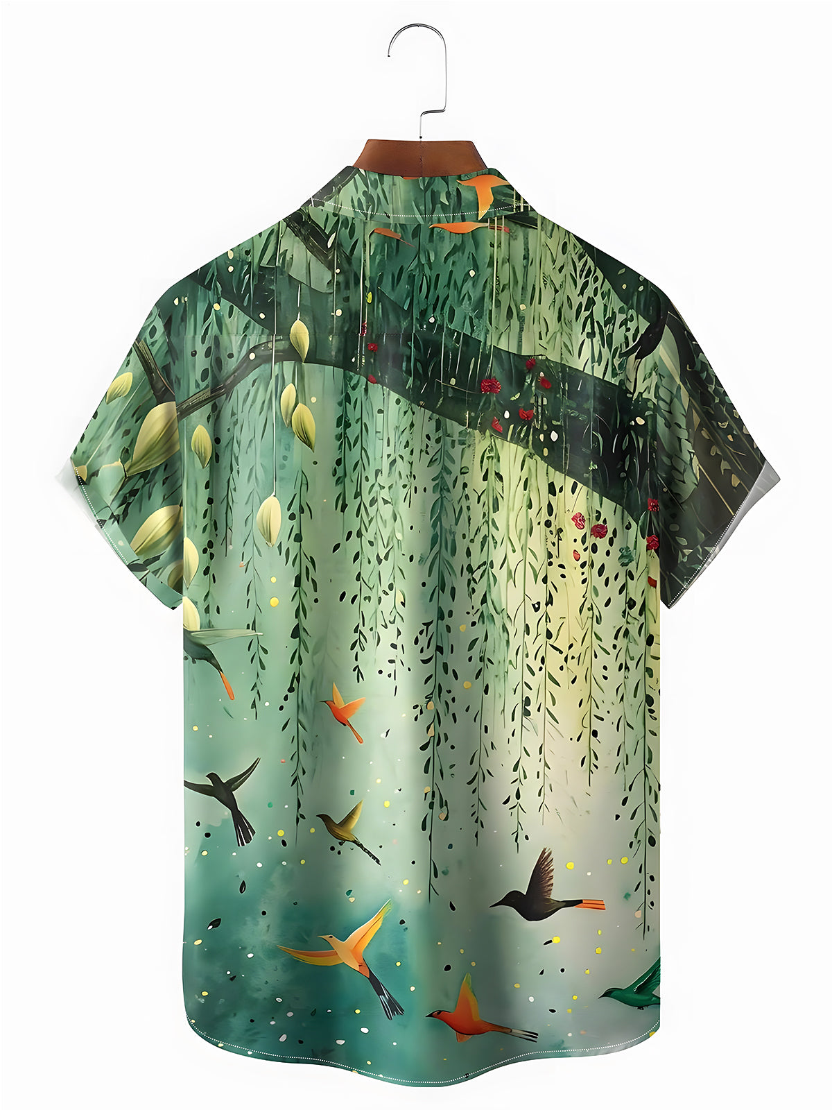 Bird Tree Men's Pocket Short Sleeve Shirts