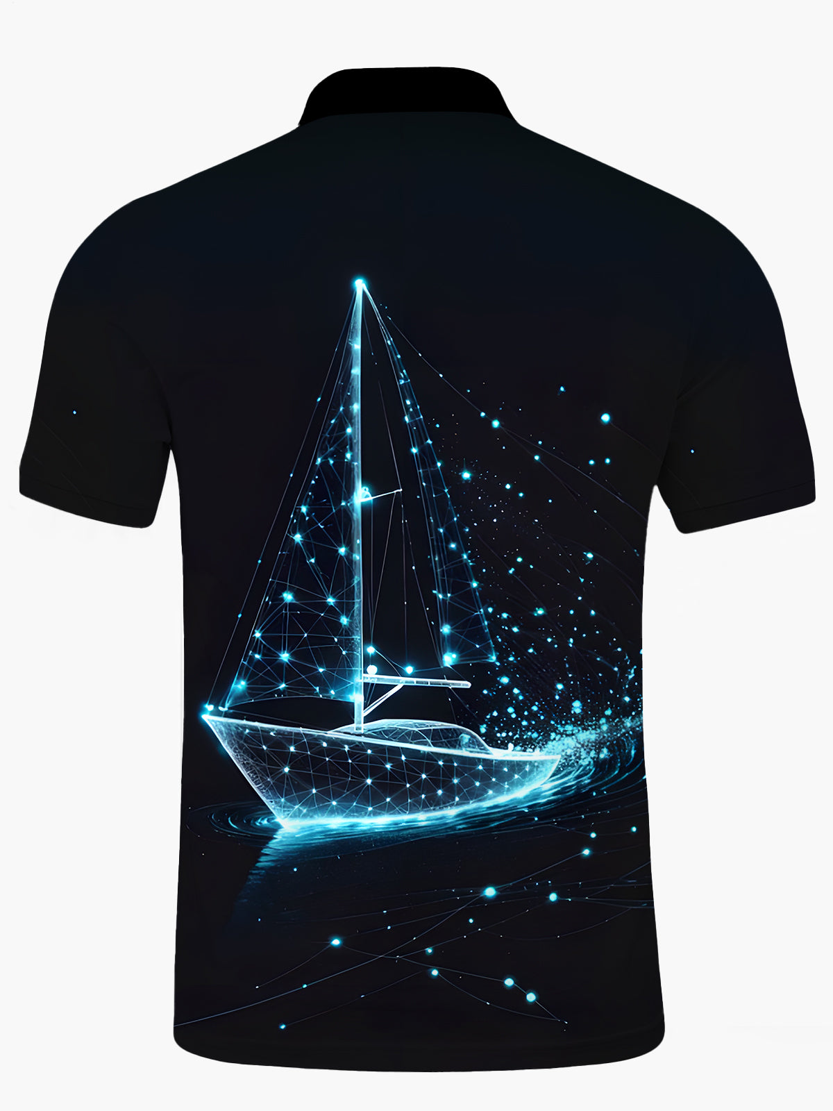 Boat Men's Short Sleeve Button Polo Shirt