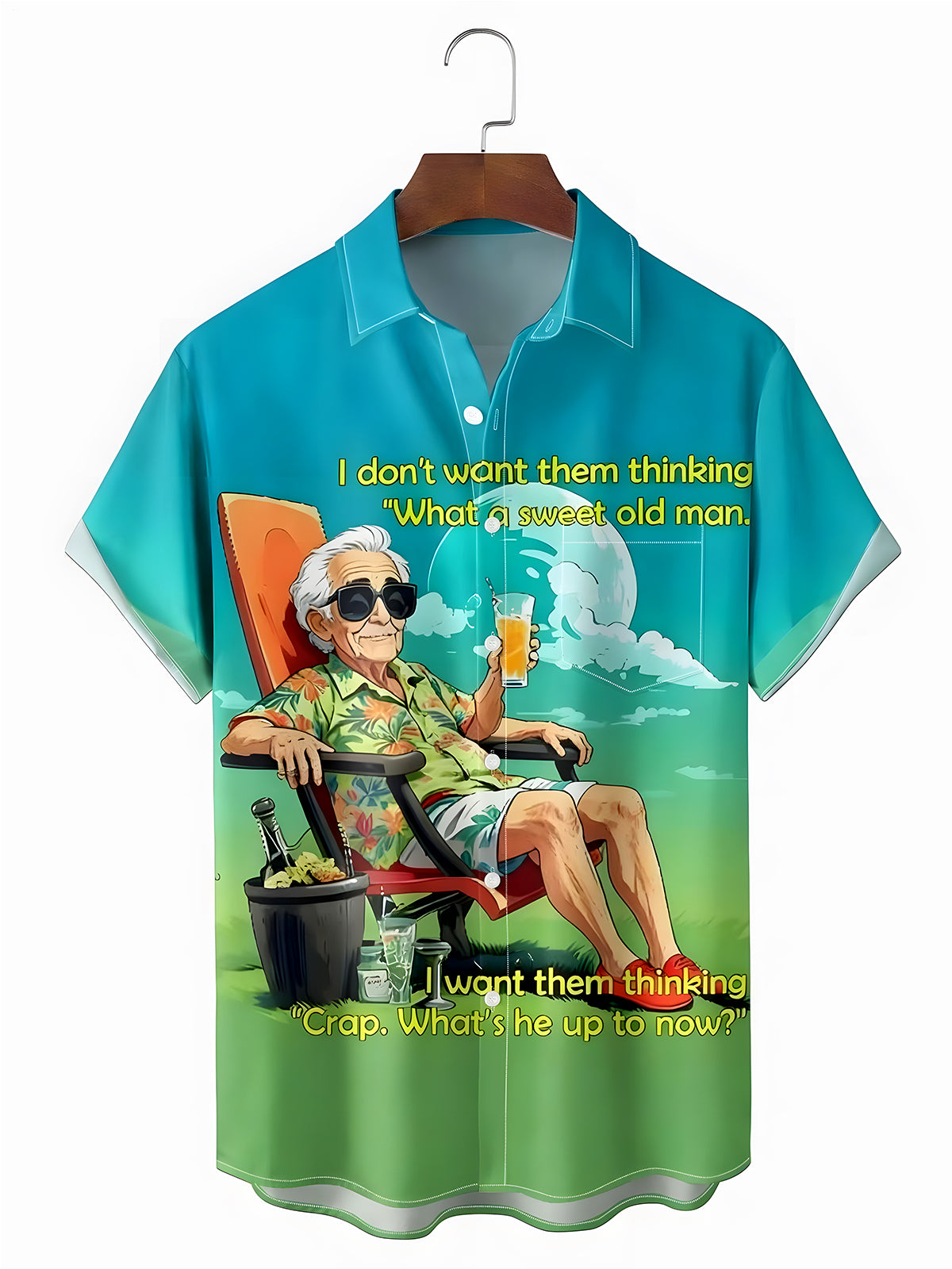 Funny Hawaiian Men's Pocket Short Sleeve Shirts