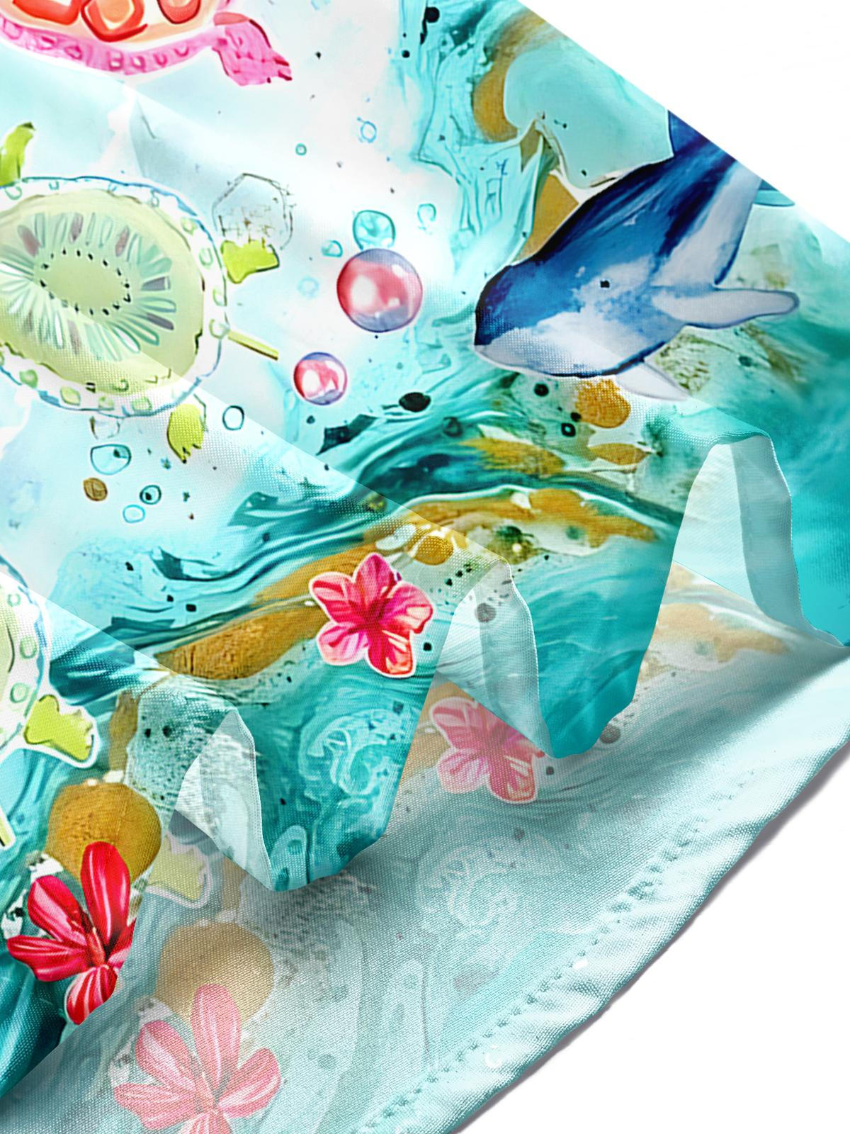 Hawaiian Turtle Men's Pocket Short Sleeve Shirts