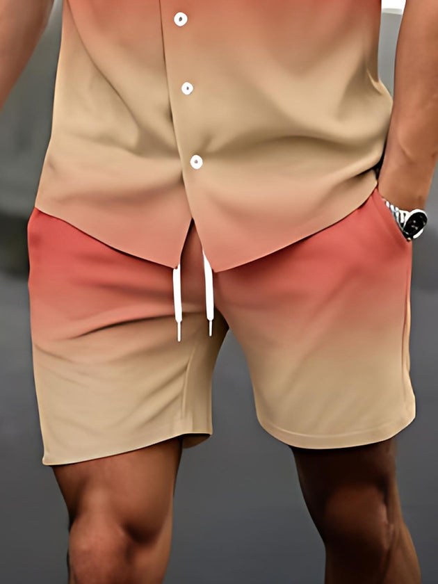 Independence Day Gradient Men's Print Pocket Shorts
