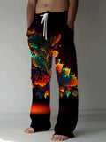 Floral Men's Casual Elastic Waist Pants