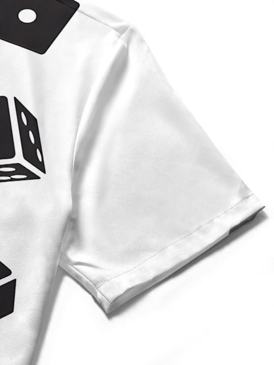 men's printed shirt close-up short sleeve