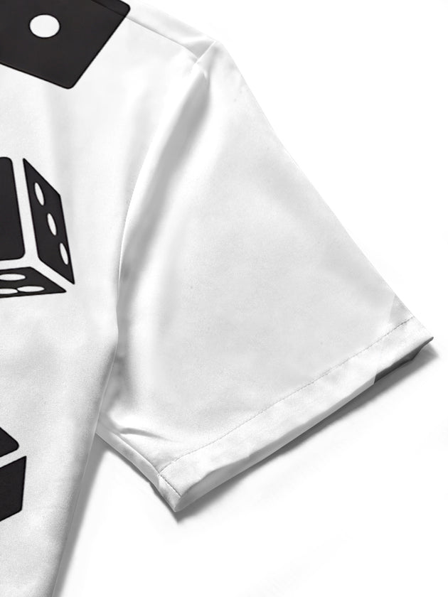 men's printed shirt close-up short sleeve