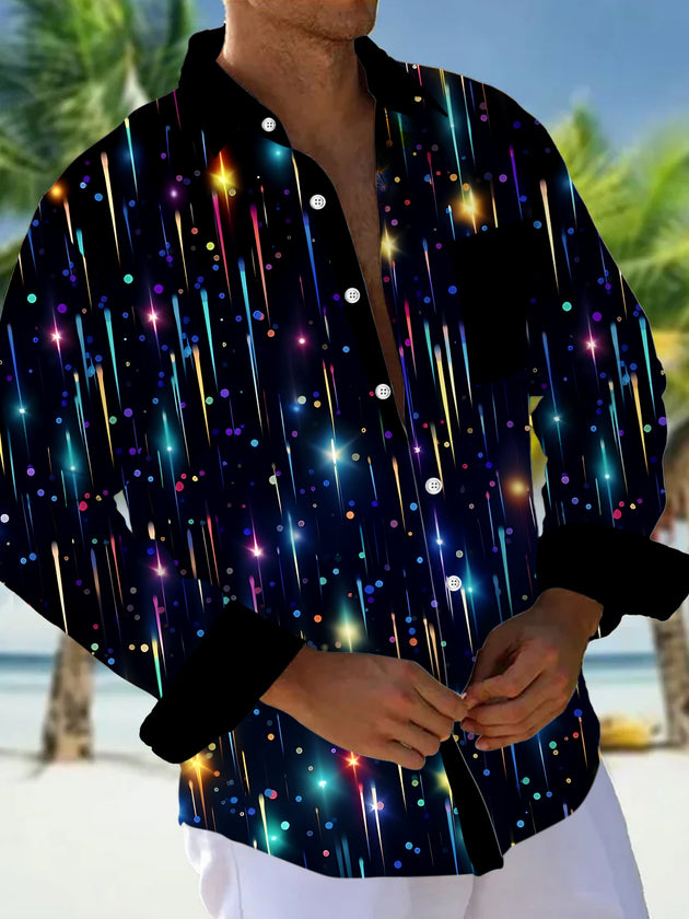 men's Christmas shirt front view holiday party