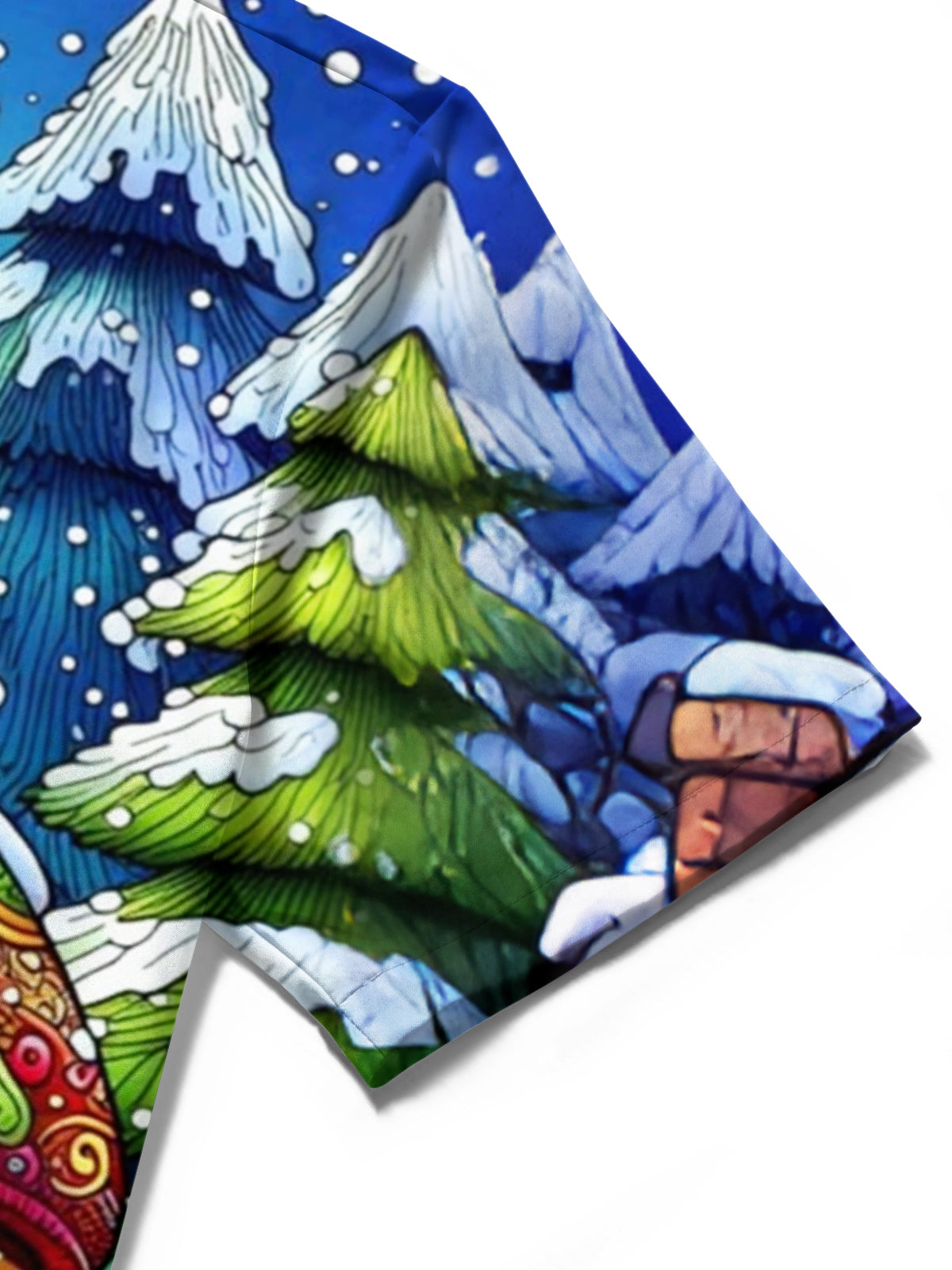 Mushroom Gingerbread Man Print Men's Pocket Short Sleeve Shirts