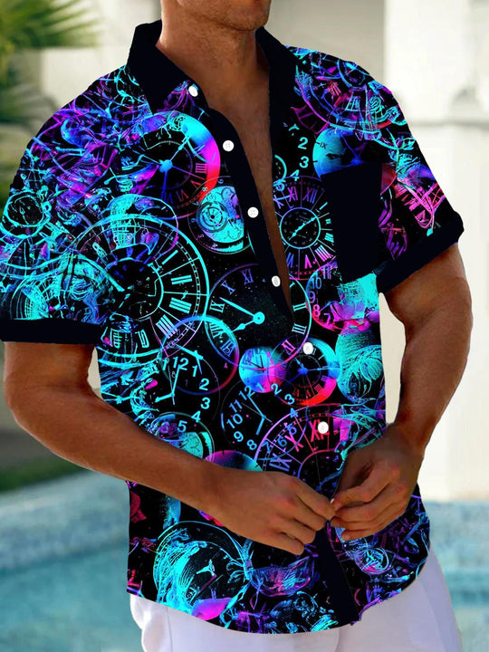 Men's pocket short sleeve shirt front view